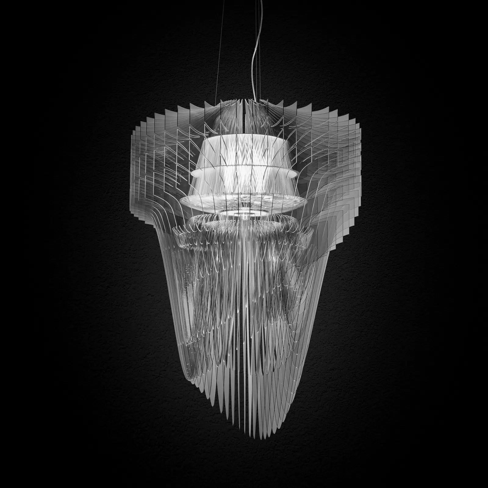Lampa wisząca Slamp Aria M, przezroczysta, 60 cm