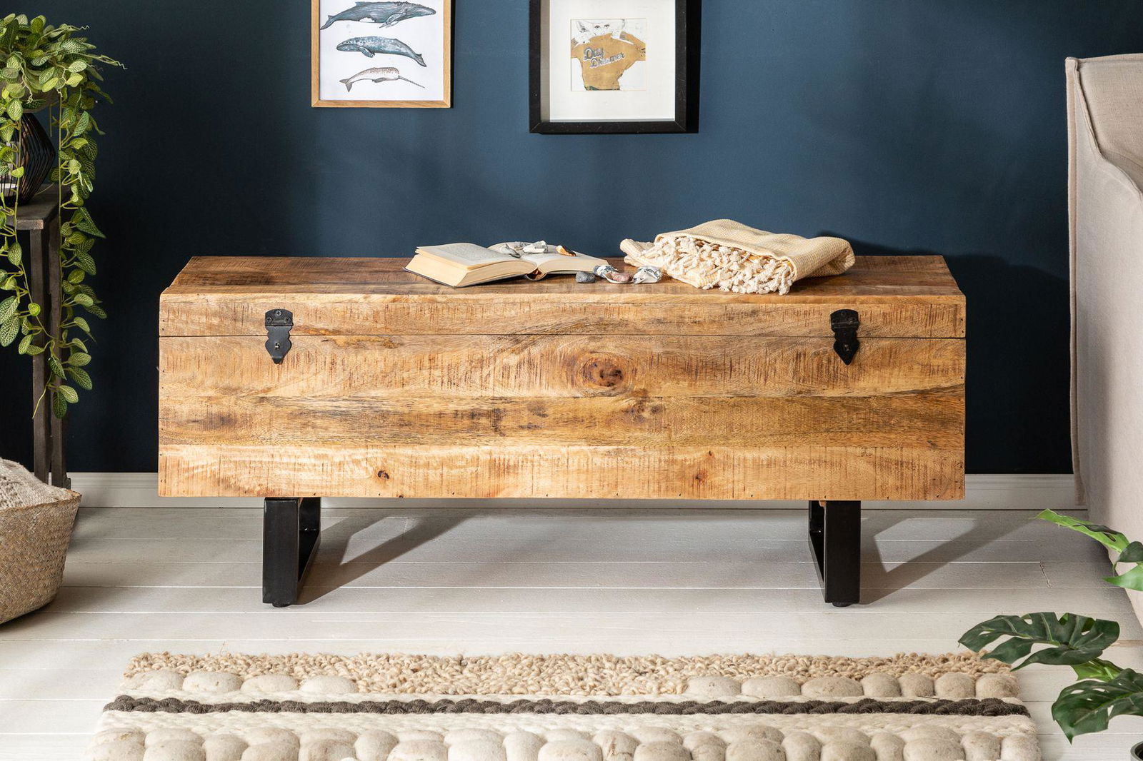 Ława / Ławka Factory Loft 115cm Mango / 39663 / INVICTA INTERIOR