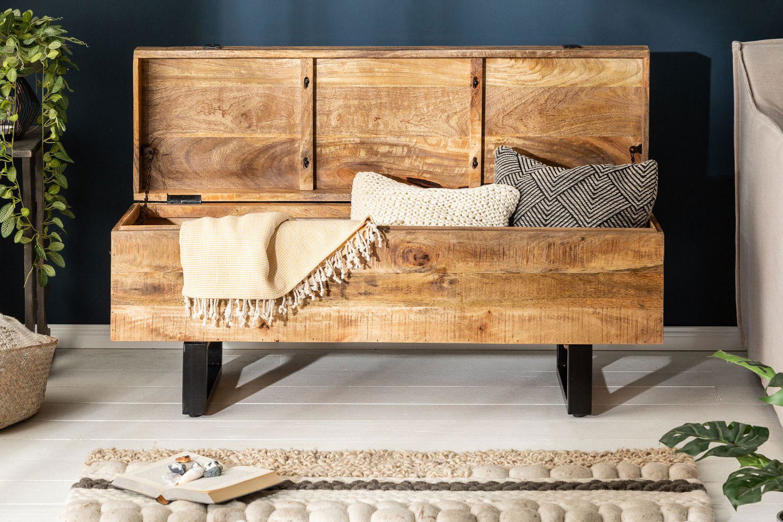 Ława / Ławka Factory Loft 115cm Mango / 39663 / INVICTA INTERIOR