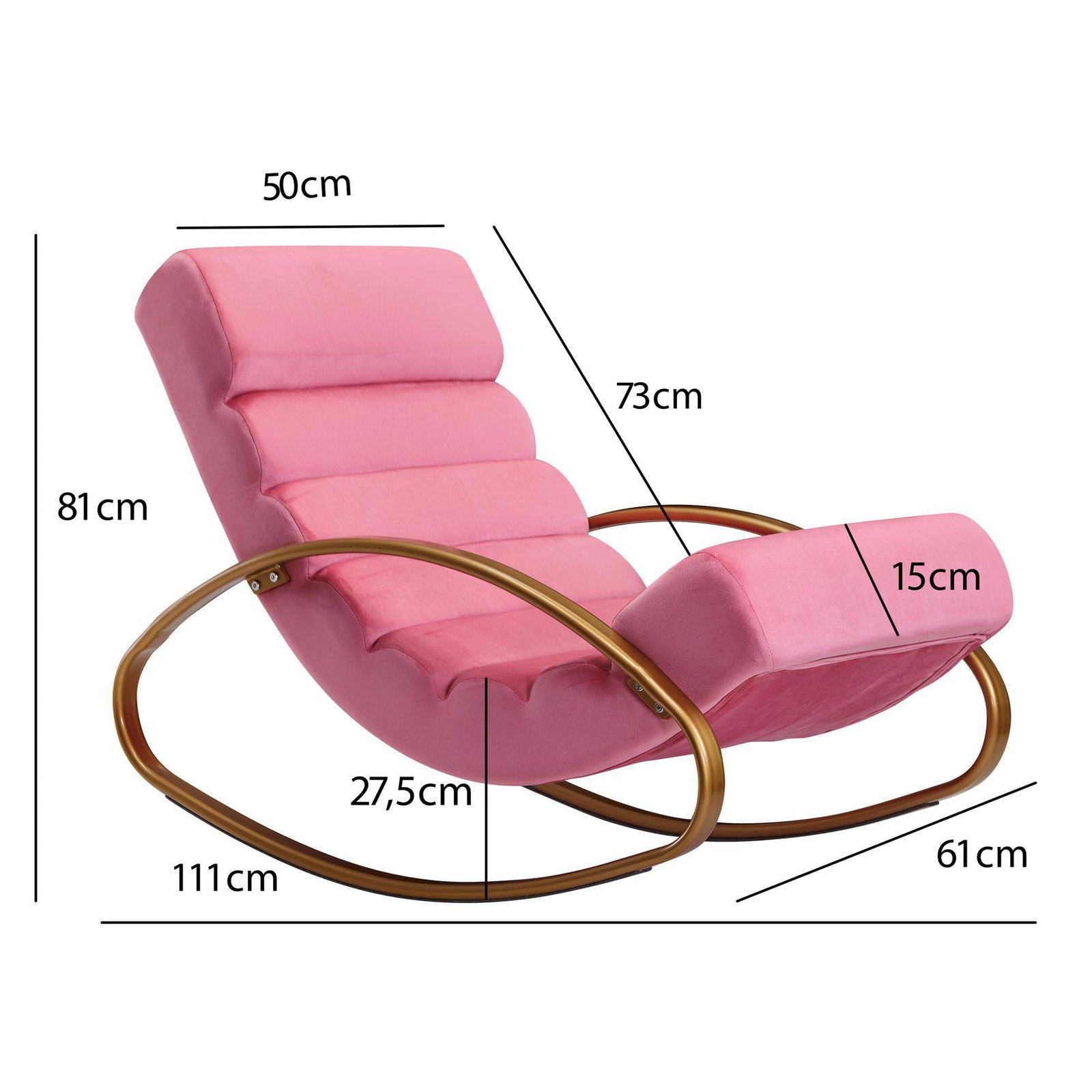 Leżanka Relax Lounger czerwona Wohnling / WL6.225