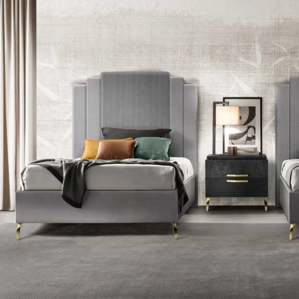 MODERNA GOLD WŁOSKIE ŁÓŻKO TAPICEROWANE TWIN SIZE 110/120 X 190/200CM / ADORA ARREDOCLASSIC