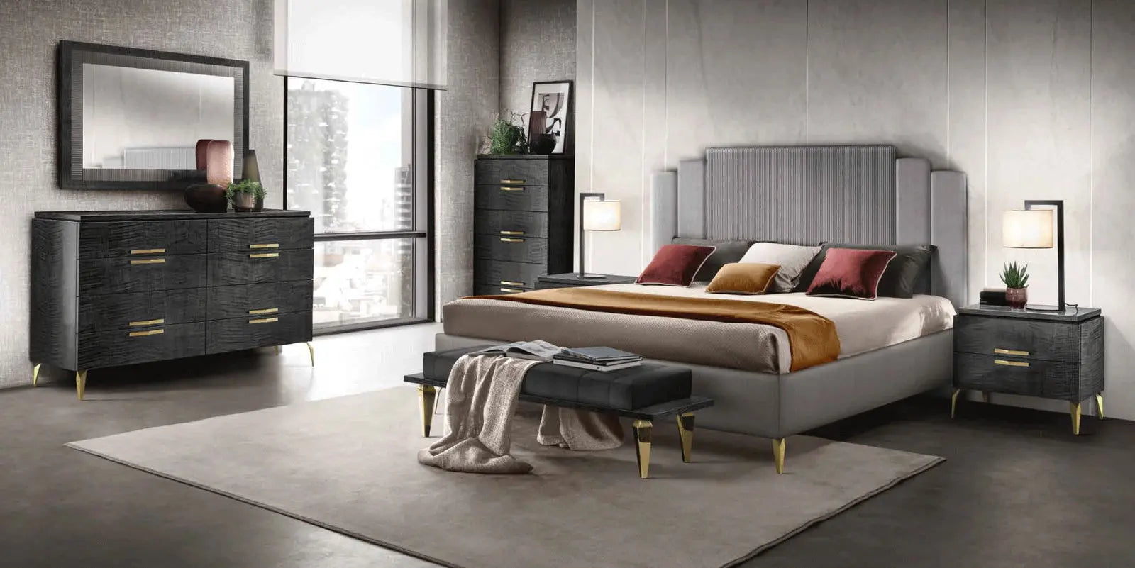 MODERNA GOLD WŁOSKIE ŁÓŻKO TAPICEROWANE TWIN SIZE 110/120 X 190/200CM / ADORA ARREDOCLASSIC