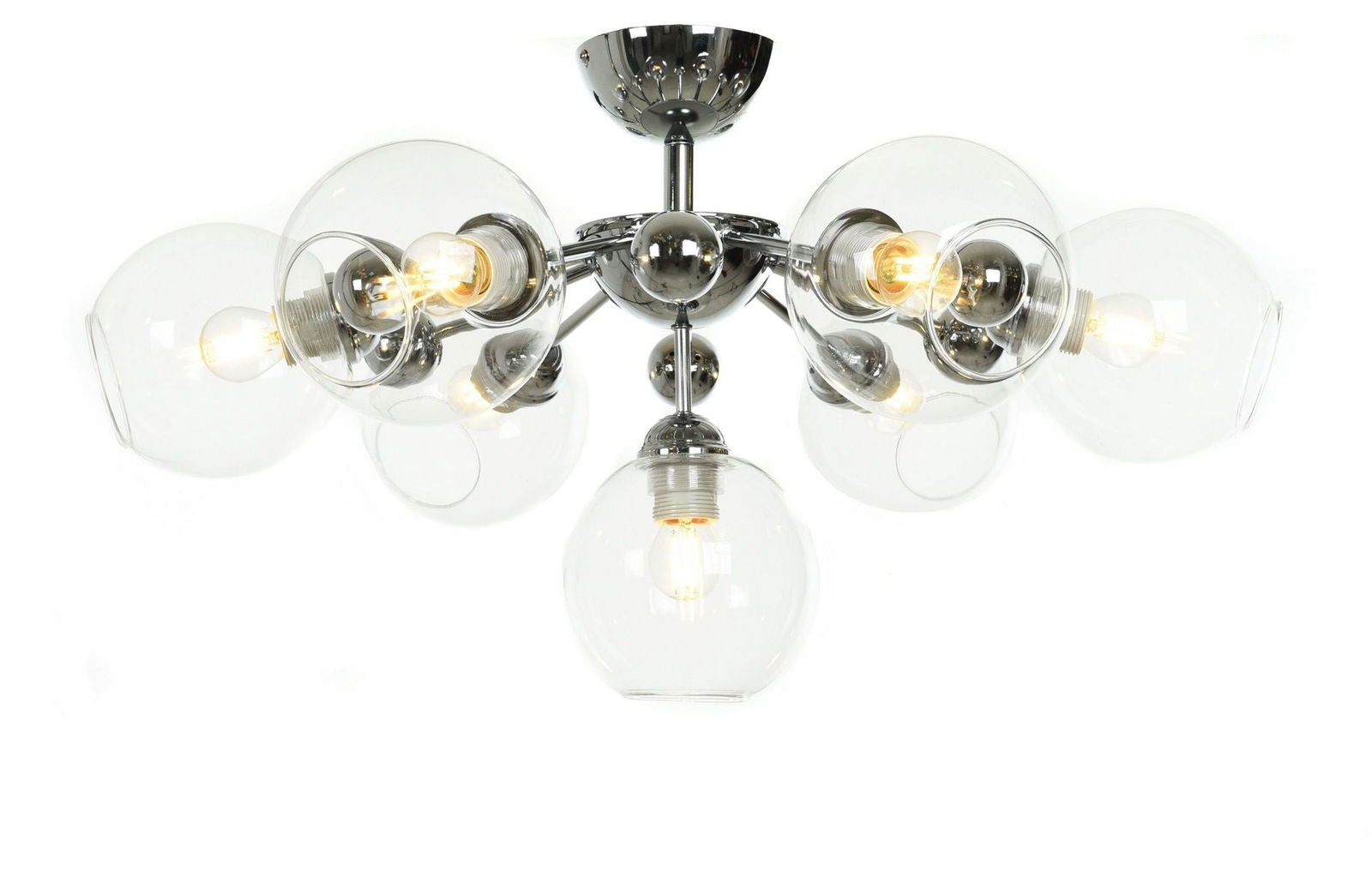 NOWOCZESNA LAMPA SUFITOWA PLAFON CHROMOWANY DEVOLI W7