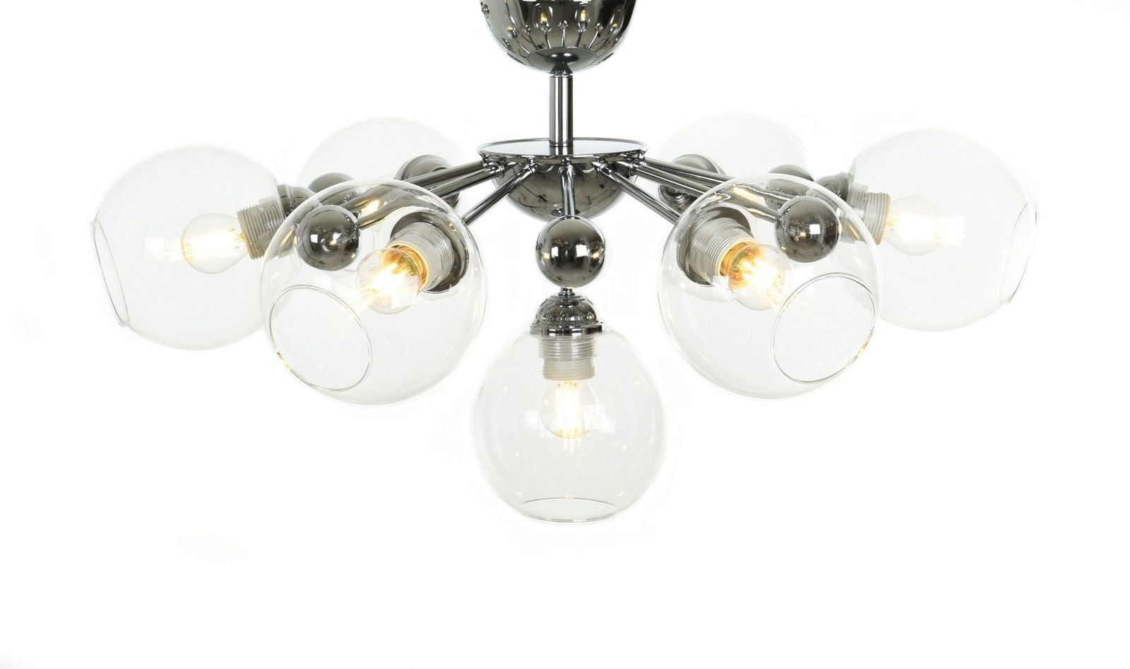 NOWOCZESNA LAMPA SUFITOWA PLAFON CHROMOWANY DEVOLI W7