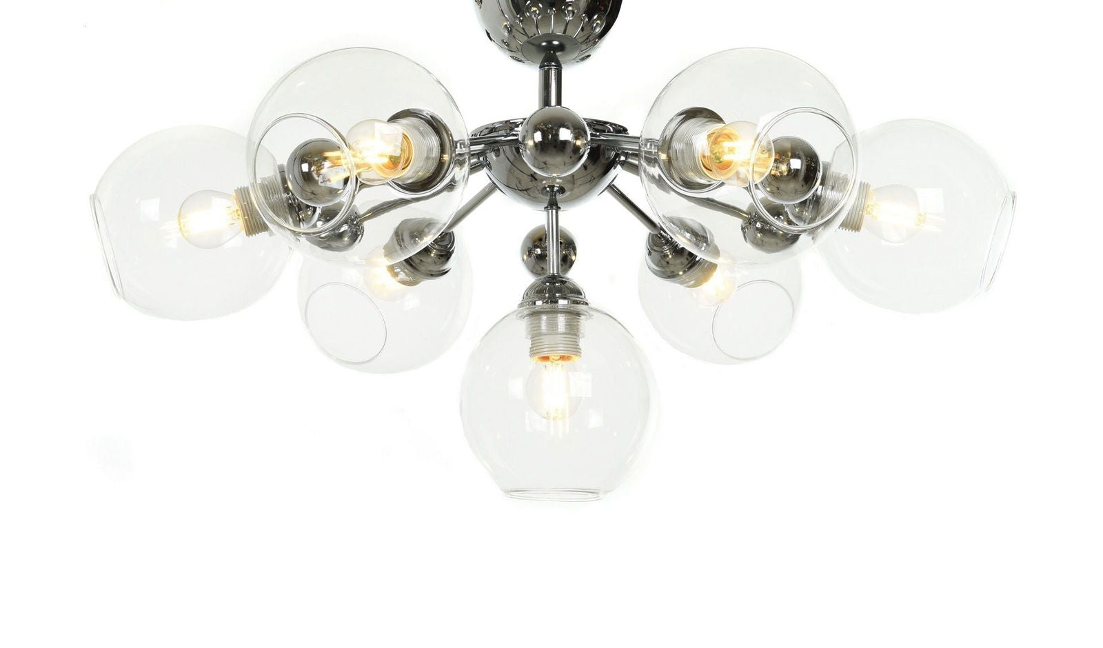 NOWOCZESNA LAMPA SUFITOWA PLAFON CHROMOWANY DEVOLI W7