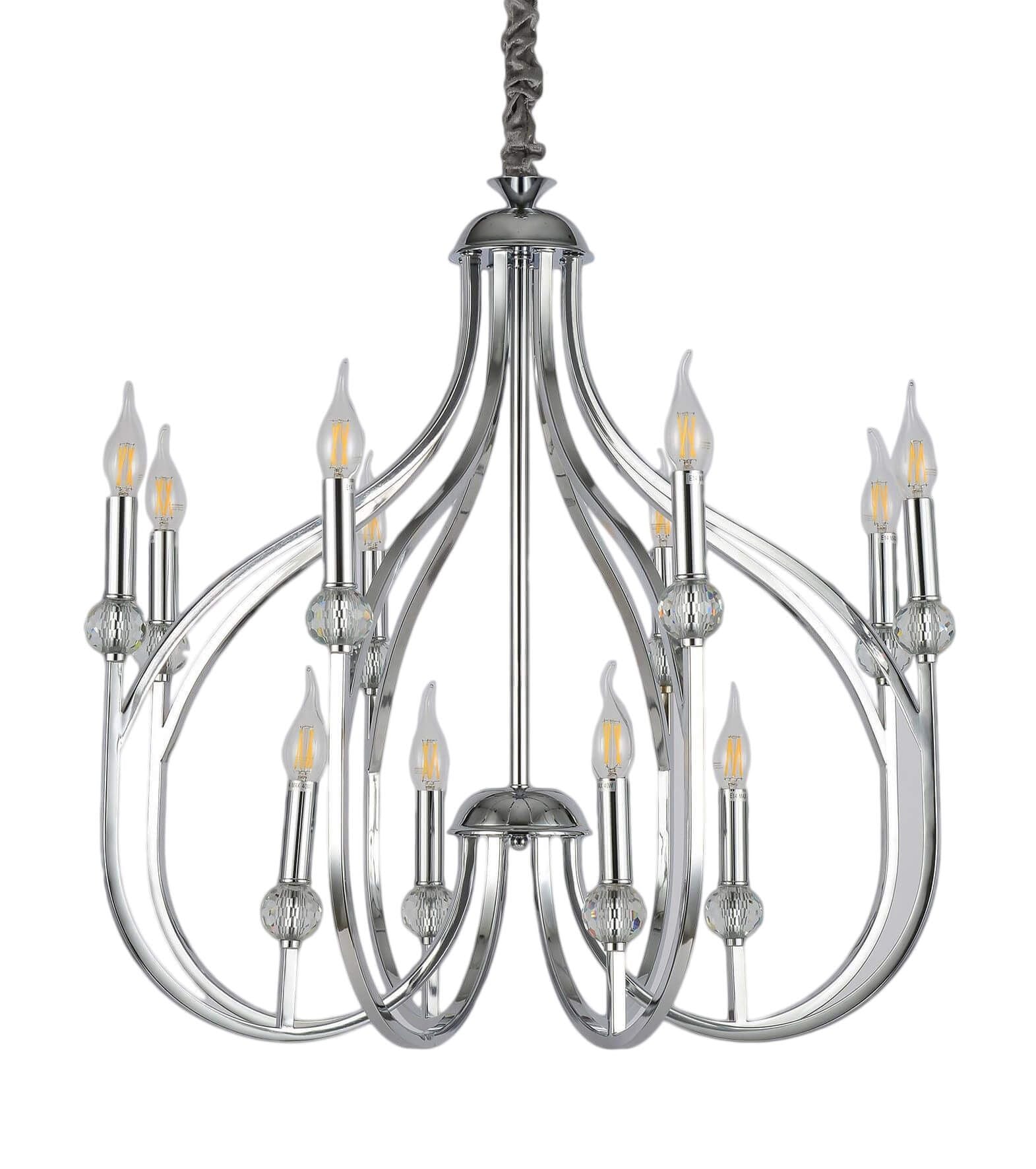 NOWOCZESNA LAMPA WISZĄCA CHROMOWANA ARCHETYPE W12