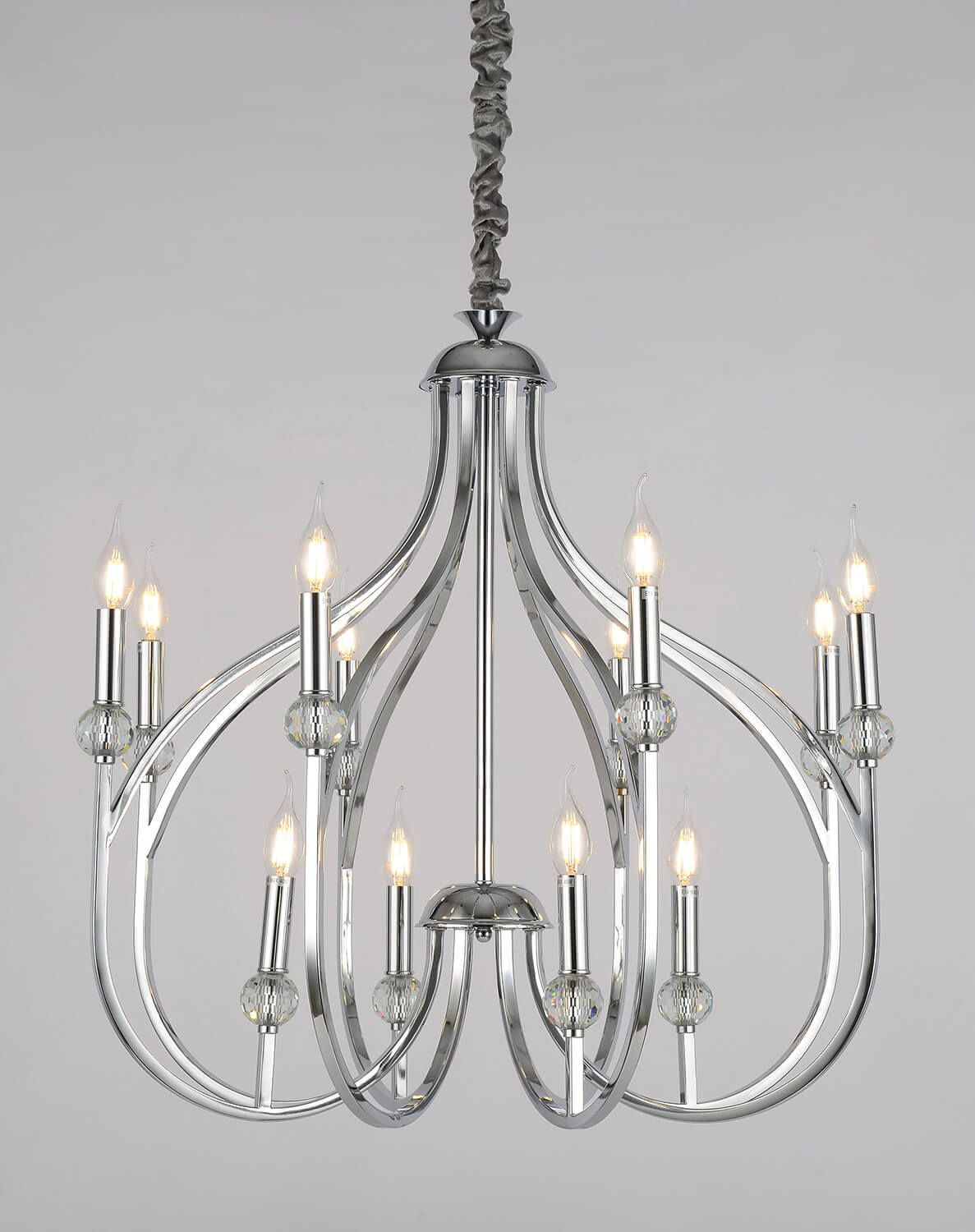 NOWOCZESNA LAMPA WISZĄCA CHROMOWANA ARCHETYPE W12