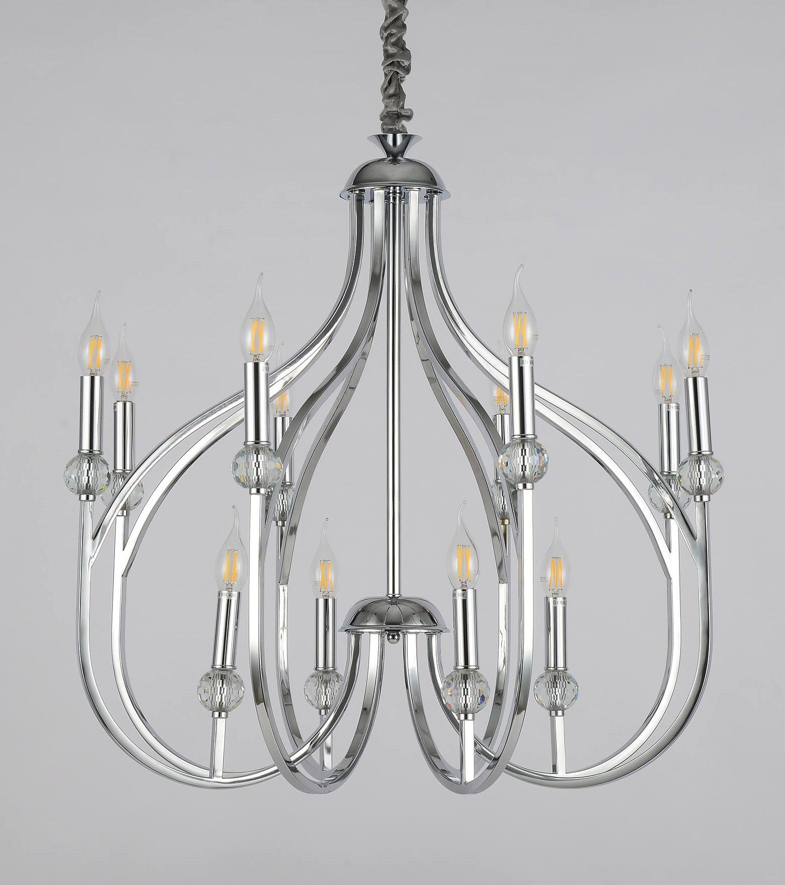 NOWOCZESNA LAMPA WISZĄCA CHROMOWANA ARCHETYPE W12