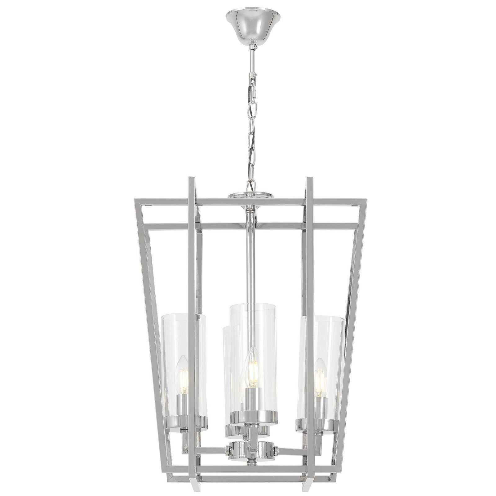 NOWOCZESNA LAMPA WISZĄCA CHROMOWANA ARES W4