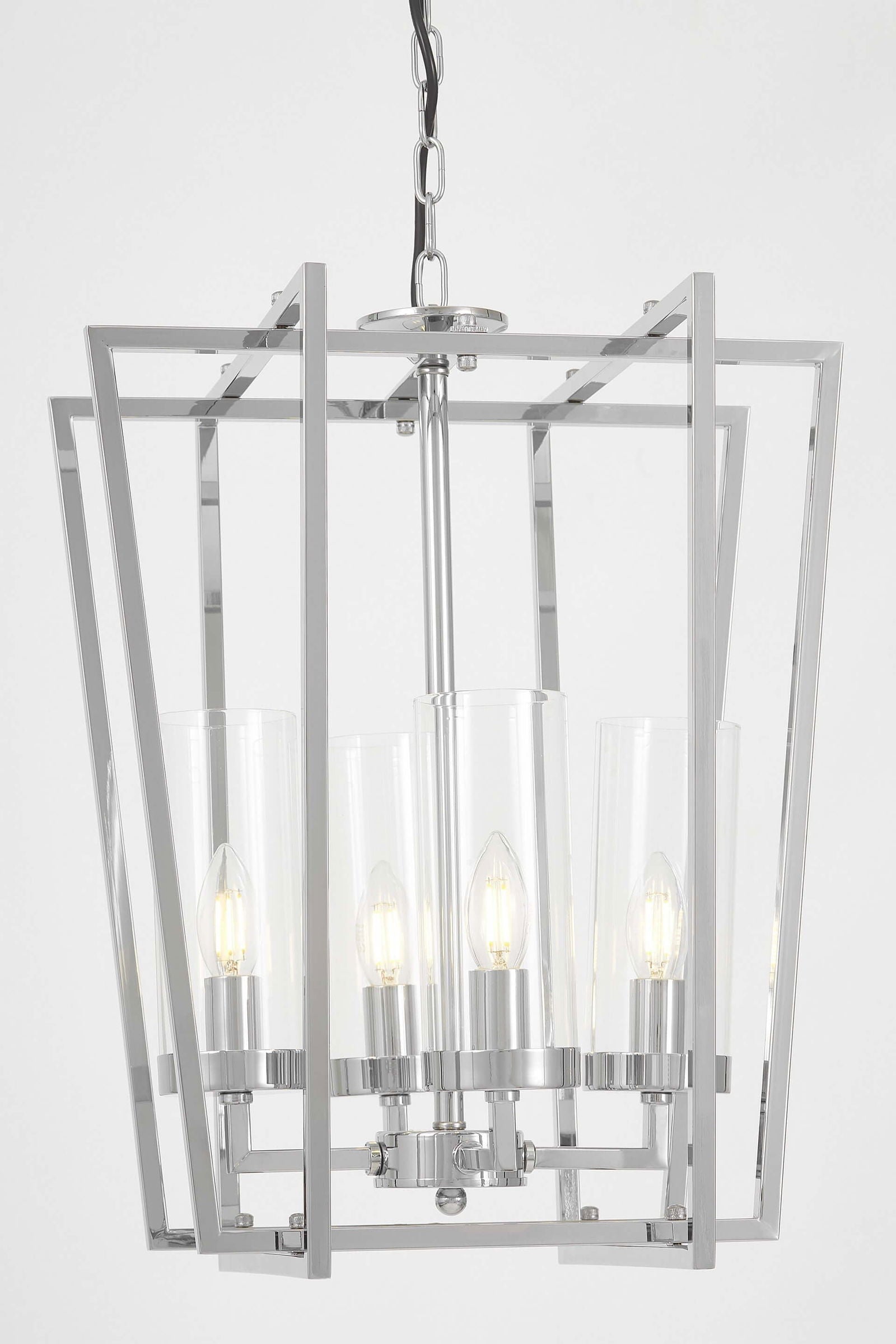 NOWOCZESNA LAMPA WISZĄCA CHROMOWANA ARES W4