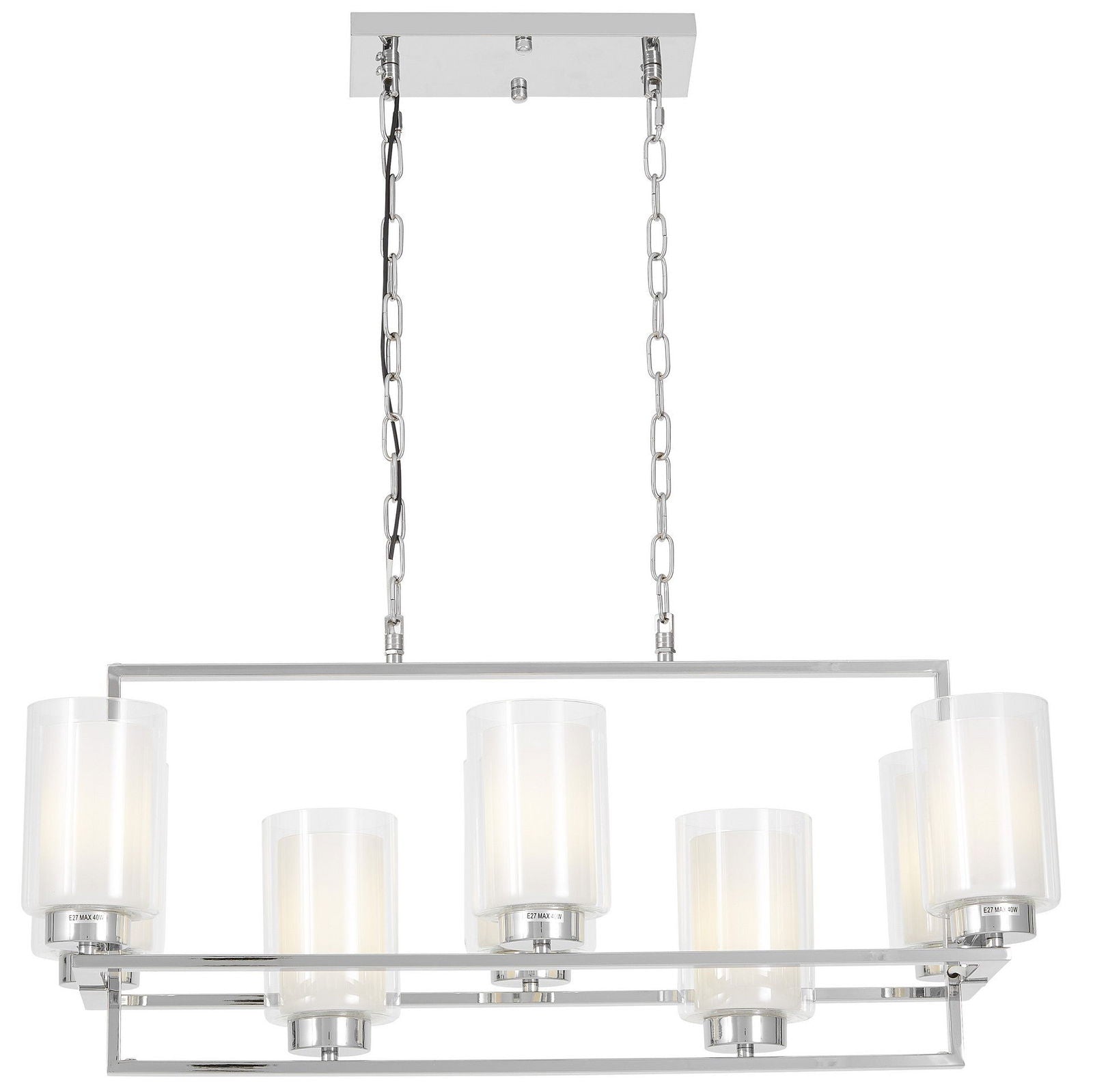 NOWOCZESNA LAMPA WISZĄCA CHROMOWANA LINO W8