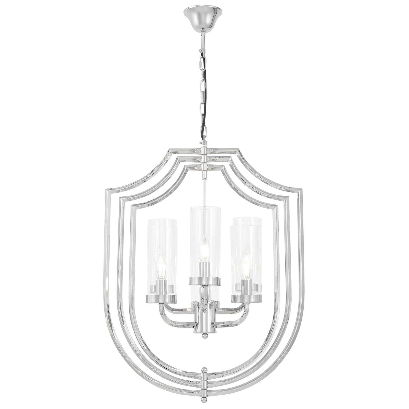 NOWOCZESNA LAMPA WISZĄCA CHROMOWANA MEGI W6