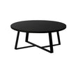 OKRĄGŁY STOLIK KAWOWY OPTYKA MARMUR CZARNY / EH