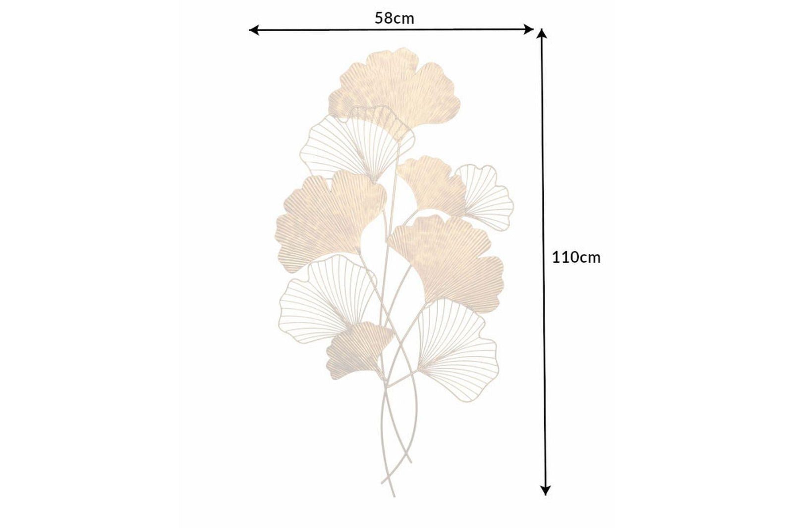 OZDOBA ŚCIENNA ZŁOTA 110 CM / 41272