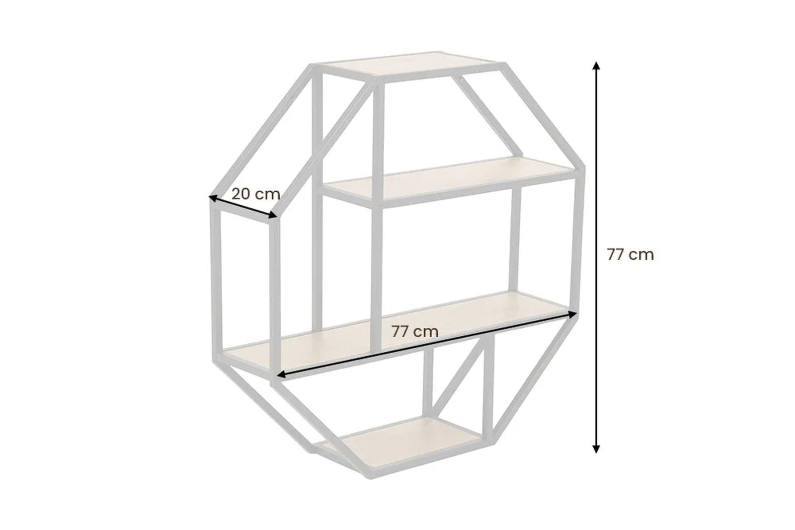 PÓŁKA ŚCIENNA SLIM LINE JESION CZARNY / 43639 / INVICTA INTERIOR