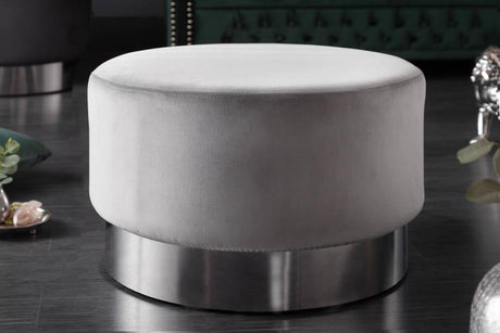 Pufa Modern Baroque szary+srebro /40729  / INVICTA INTERIOR