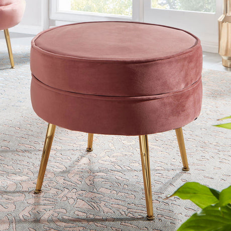 Pufa velvet różowa 51 cm Wohnling Wohnling / WL6.433