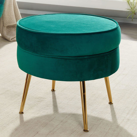 Pufa velvet zielona 51 cm Wohnling / WL6.437