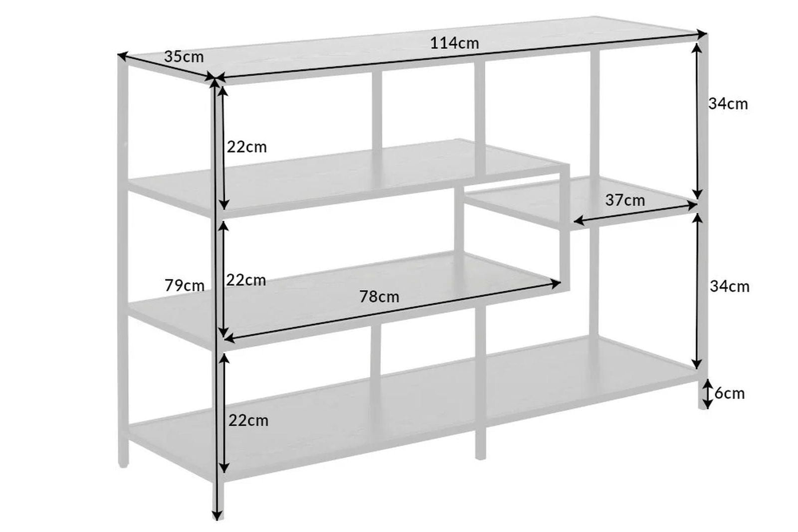 REGAŁ SLIM LINE OPTYKA DĄB / 42020 / INVICTA INTERIOR