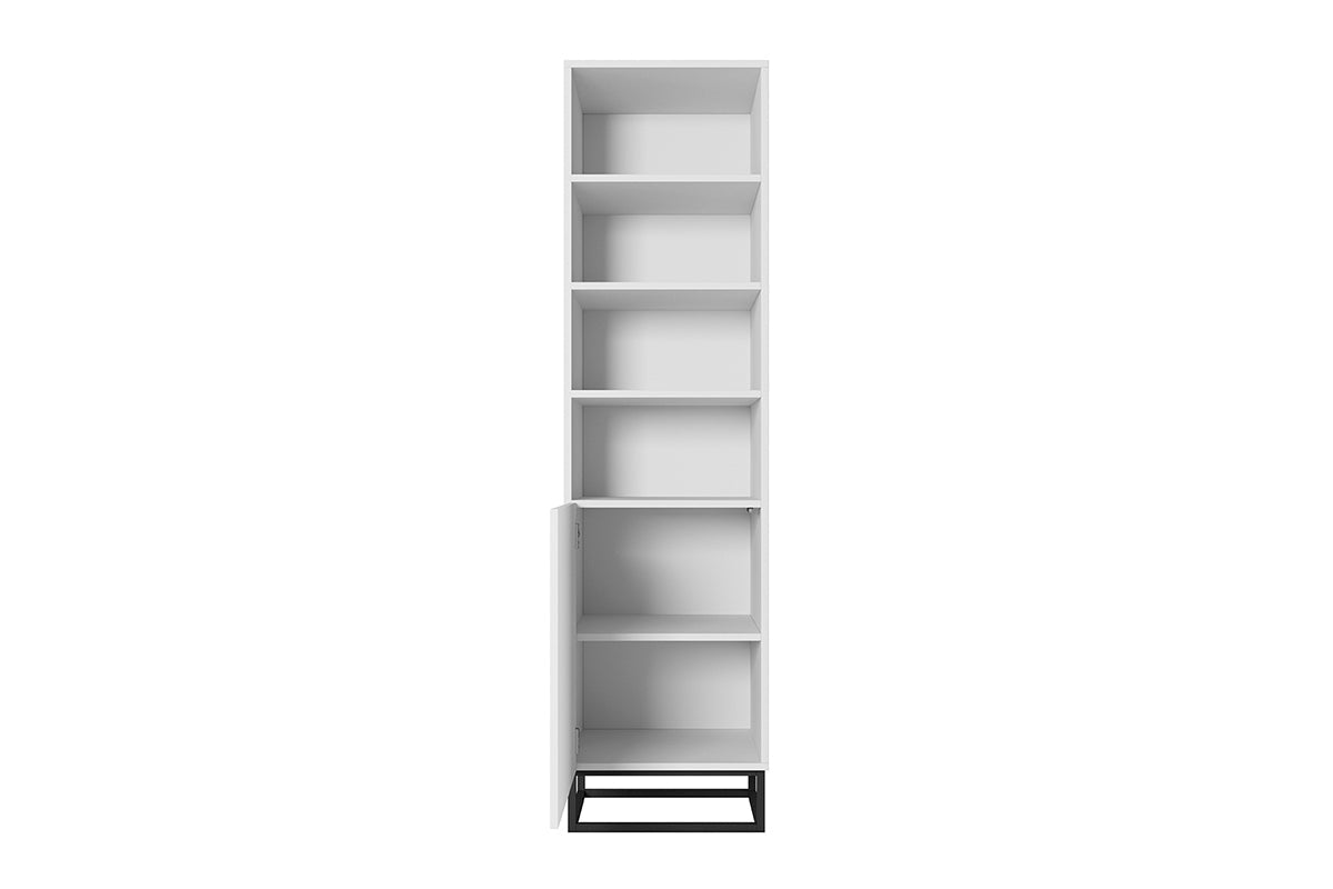Regał Asha na metalowych nogach 50 cm - biały mat