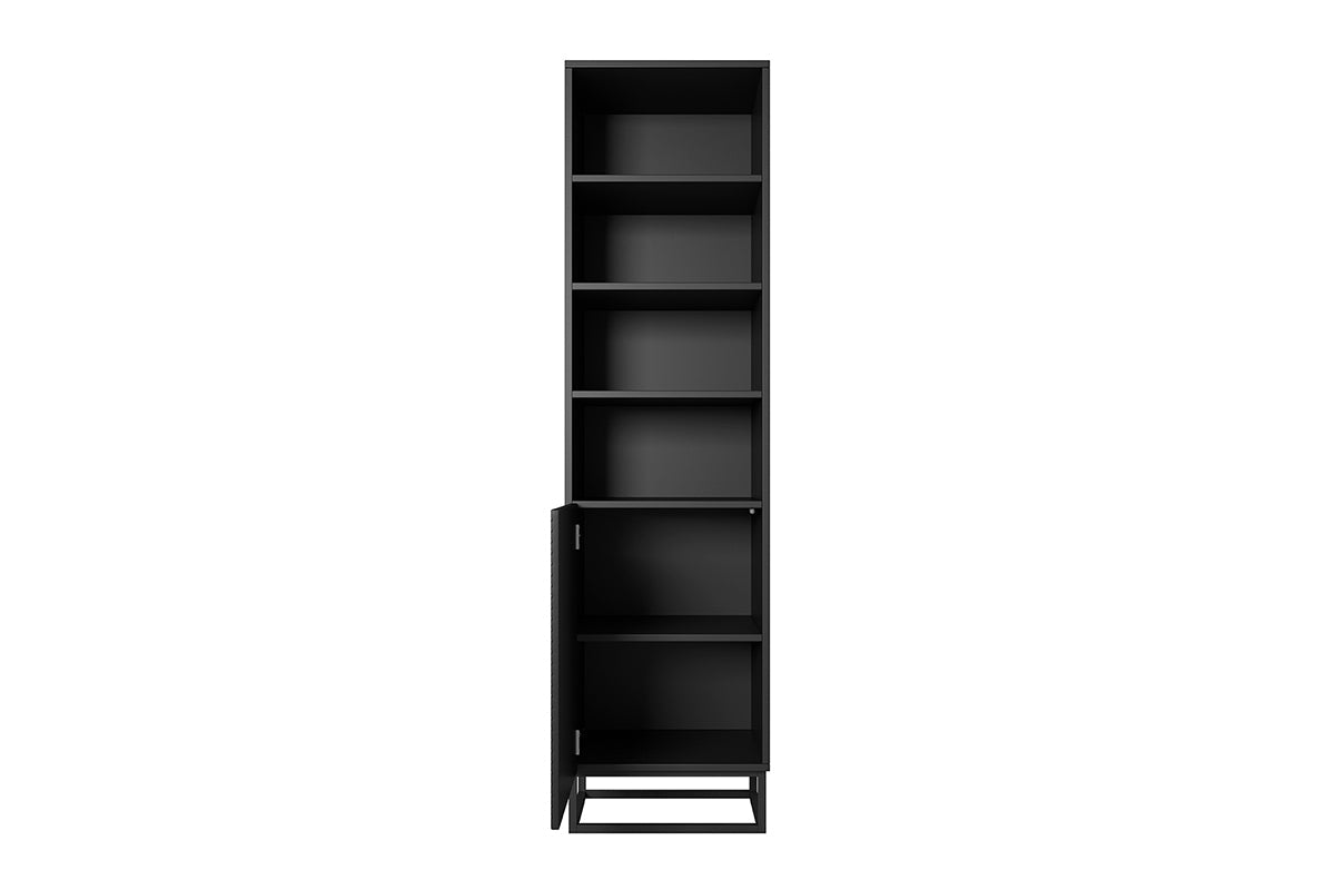Regał Asha na metalowych nogach 50 cm - czarny mat