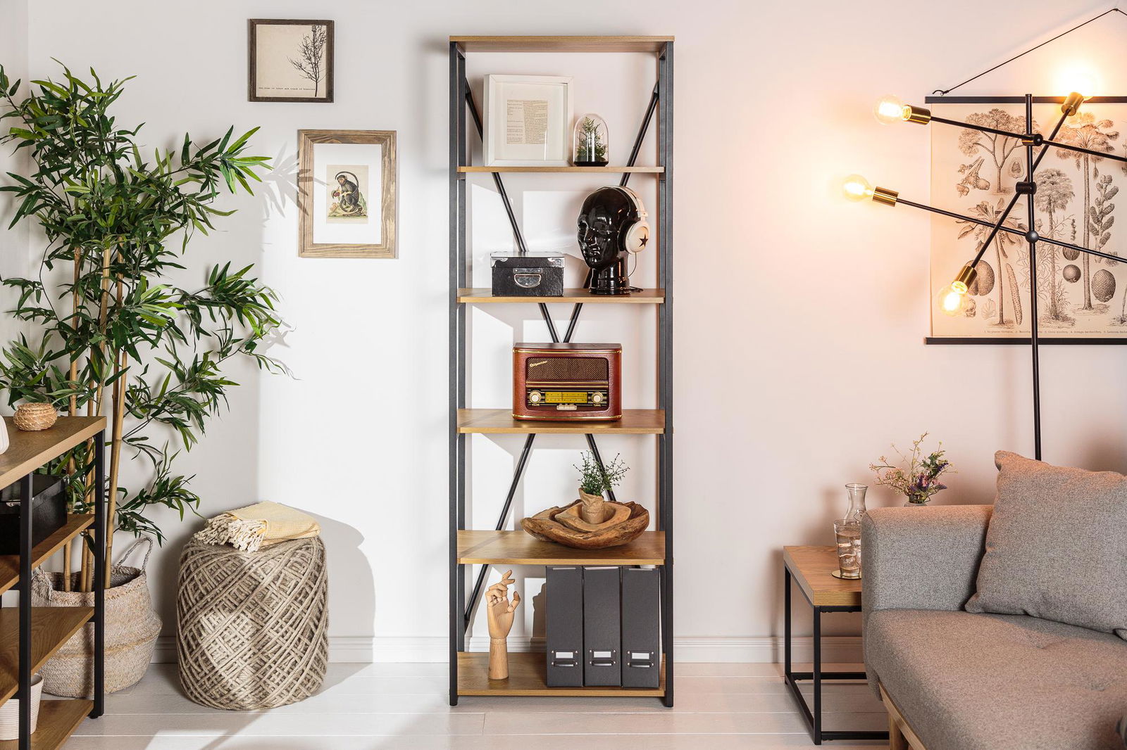 Regal Studio 180cm w optyce dębu / 40627 / INVICTA INTERIOR