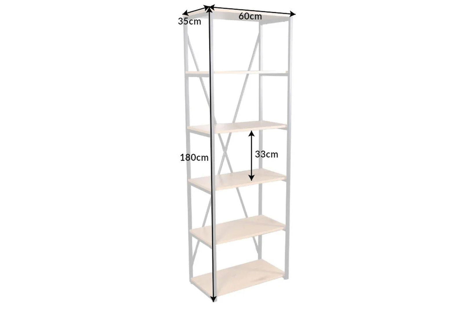 Regal Studio 180cm w optyce dębu / 40627 / INVICTA INTERIOR