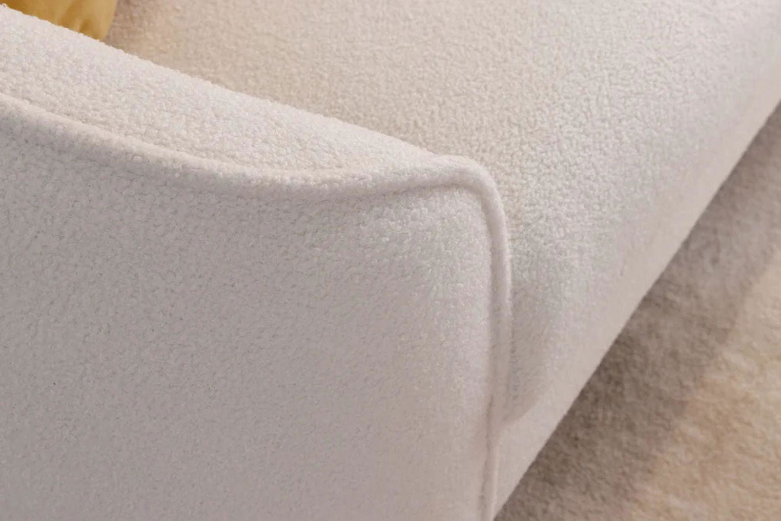 SOFA 3 OSOBOWA DIVA BIAŁA ZŁOTE NOGI  / 42817 / INVICTA INTERIOR