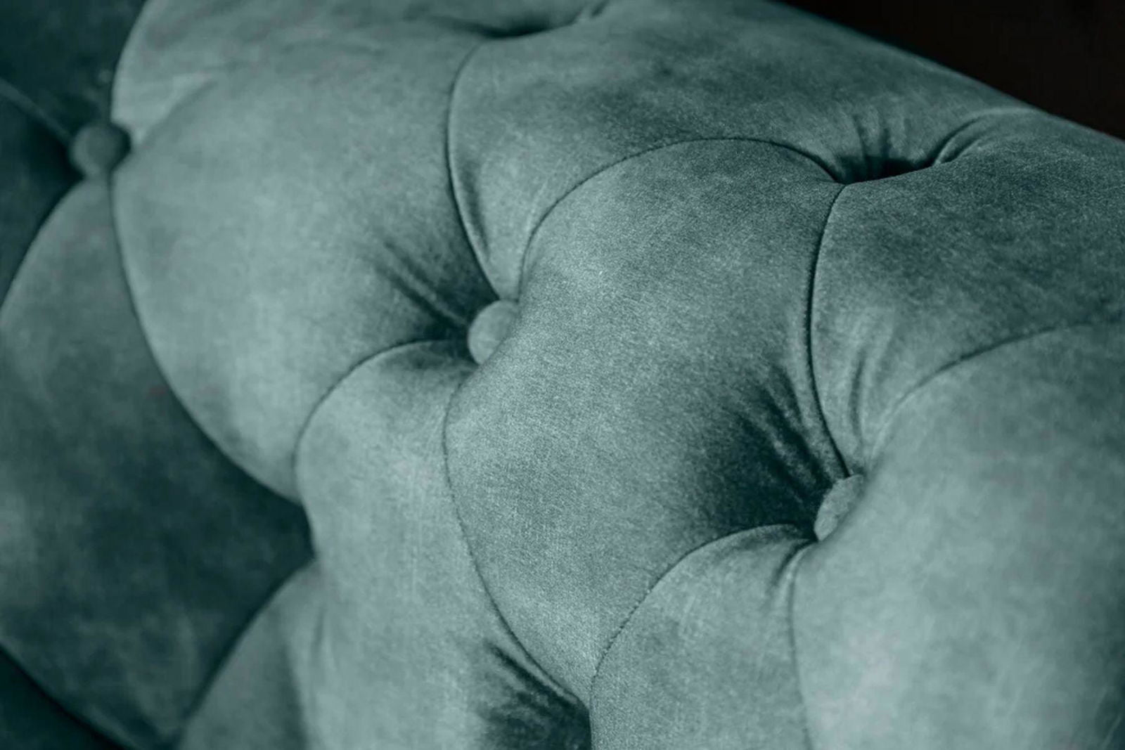 SOFA CHESTERFIELD 3 OSOBOWA AKSAMIT NIEBIESKI / 43091 / INVICTA INTERIOR