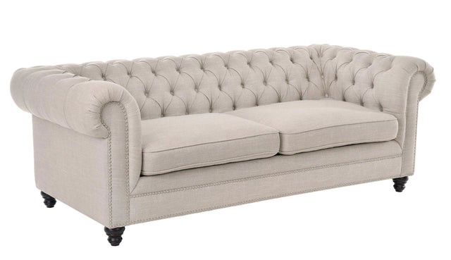 SOFA CHESTER ROZKŁADANA BEŻOWA / MH / INVICTA INTERIOR