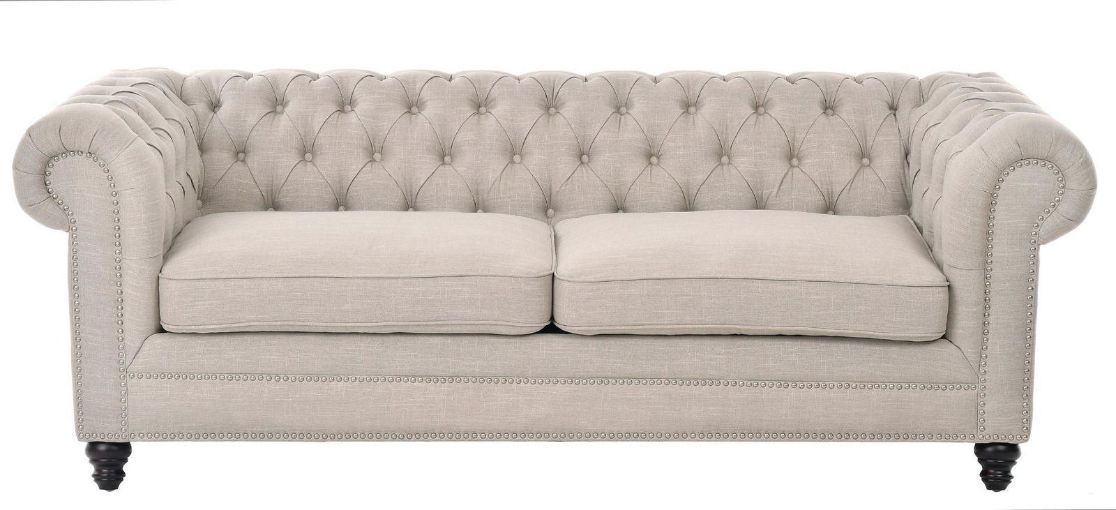 SOFA CHESTER ROZKŁADANA BEŻOWA / MH / INVICTA INTERIOR