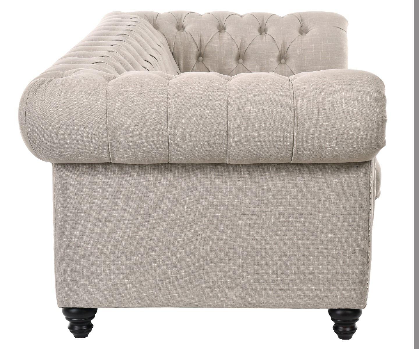 SOFA CHESTER ROZKŁADANA BEŻOWA / MH / INVICTA INTERIOR