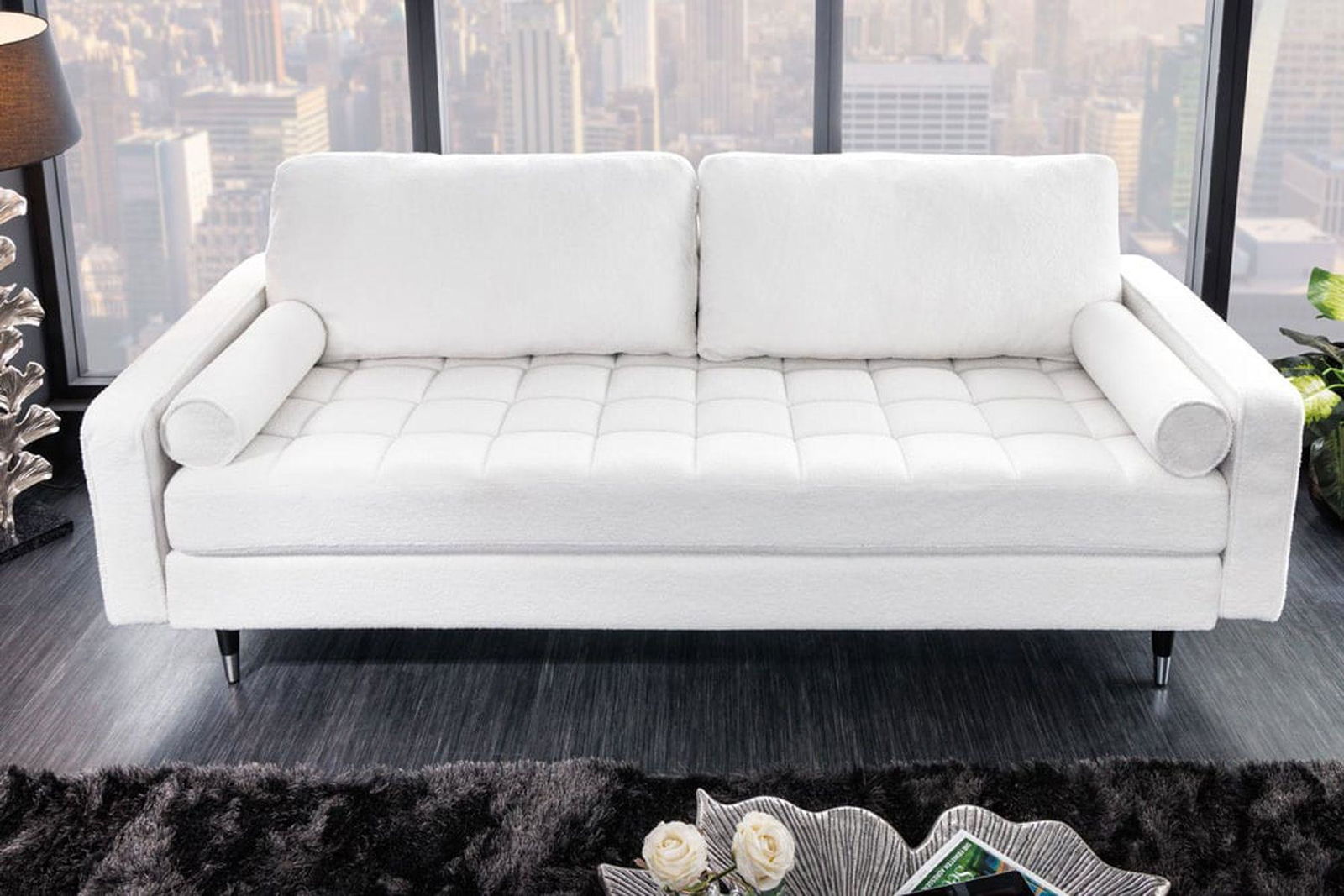 SOFA COZY VELVET BIAŁA / 42703 / INVICTA INTERIOR