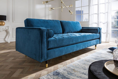 SOFA COZY VELVET morski / 39844 / INVICTA INTERIOR