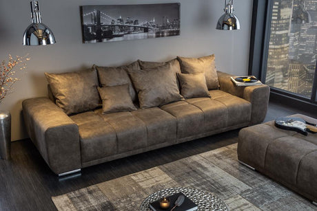 SOFA ELEGANCIA 280 CM TAUPE / 40033 / INVICTA INTERIOR
