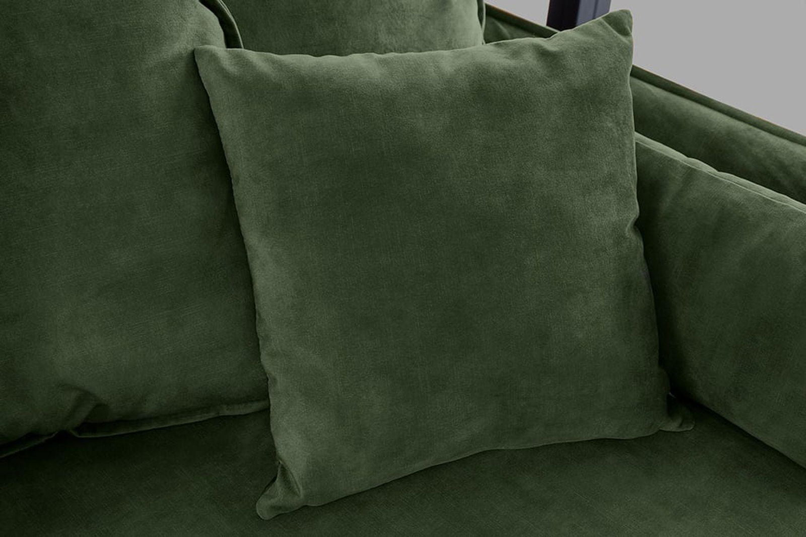 SOFA HEAVEN 3 OSOBOWA CIEMNOZIELONY AKSAMIT 215 CM / 40833 / INVICTA INTERIOR