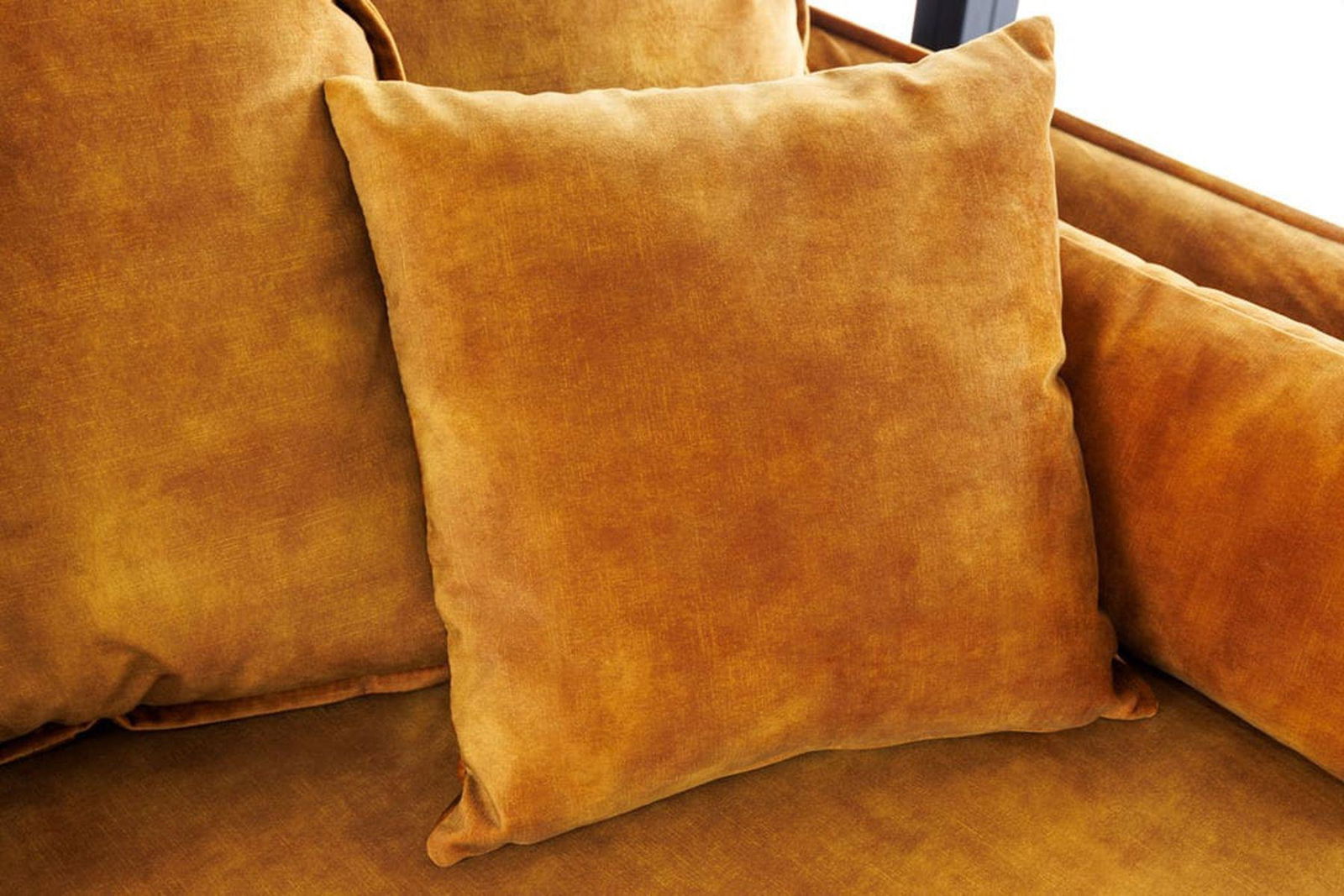 SOFA HEAVEN 3 OSOBOWA MUSZTARDOWY AKSAMIT 215 CM / 40831 / INVICTA INTERIOR