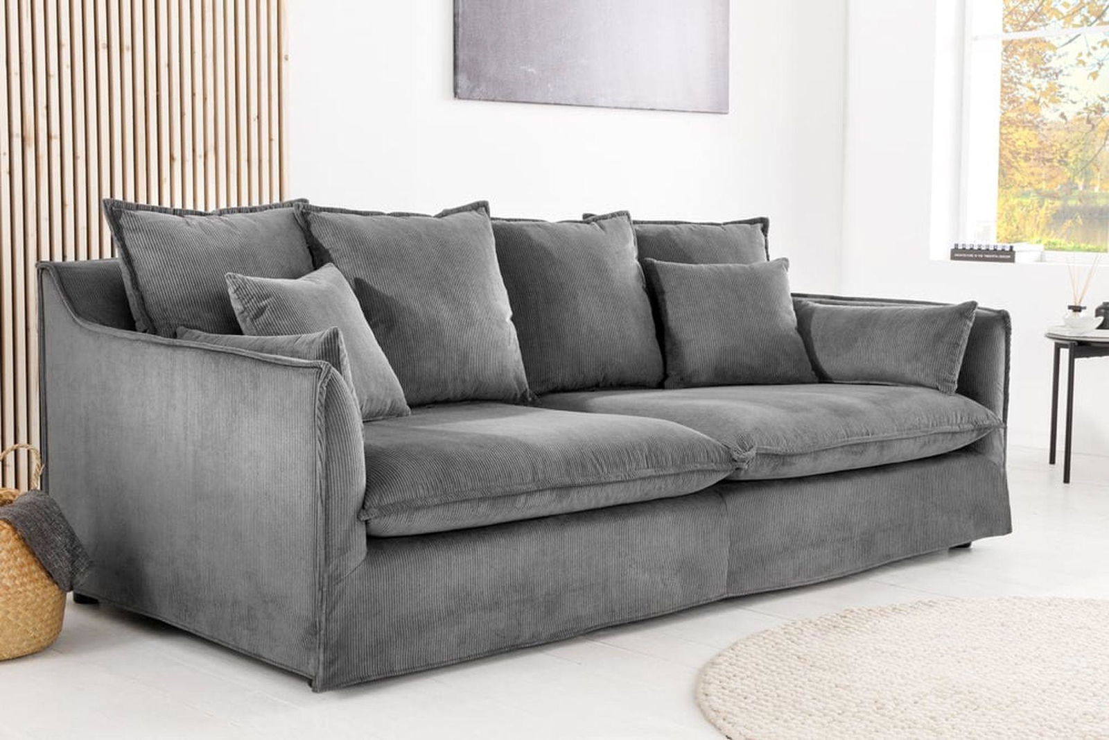 SOFA HEAVEN 3 OSOBOWA SZARA 202 CM / 43443 / INVICTA INTEIOR
