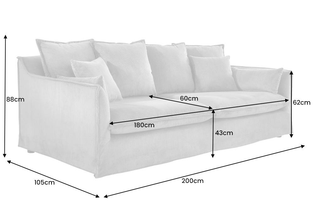 SOFA HEAVEN SZARA / 44190 / INVICTA INTERIOR