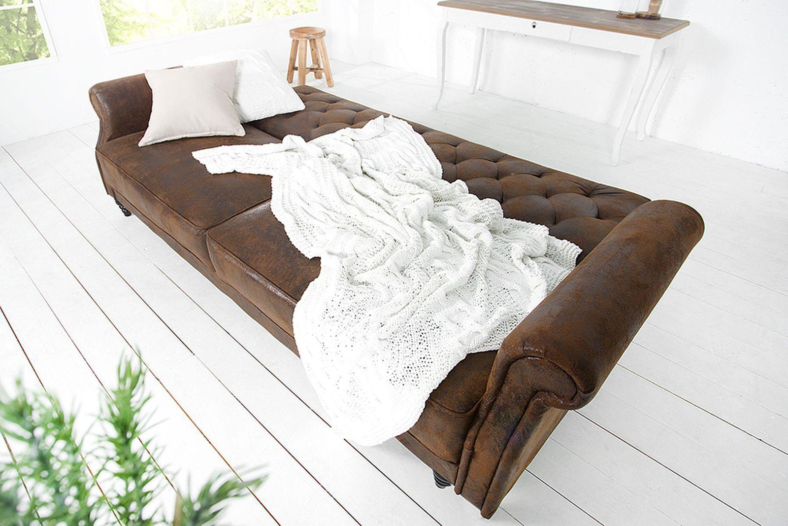 SOFA MAISON ANTYCZNY BRĄZ / 220 / 38535 / 40082 / INVICTA INTERIOR