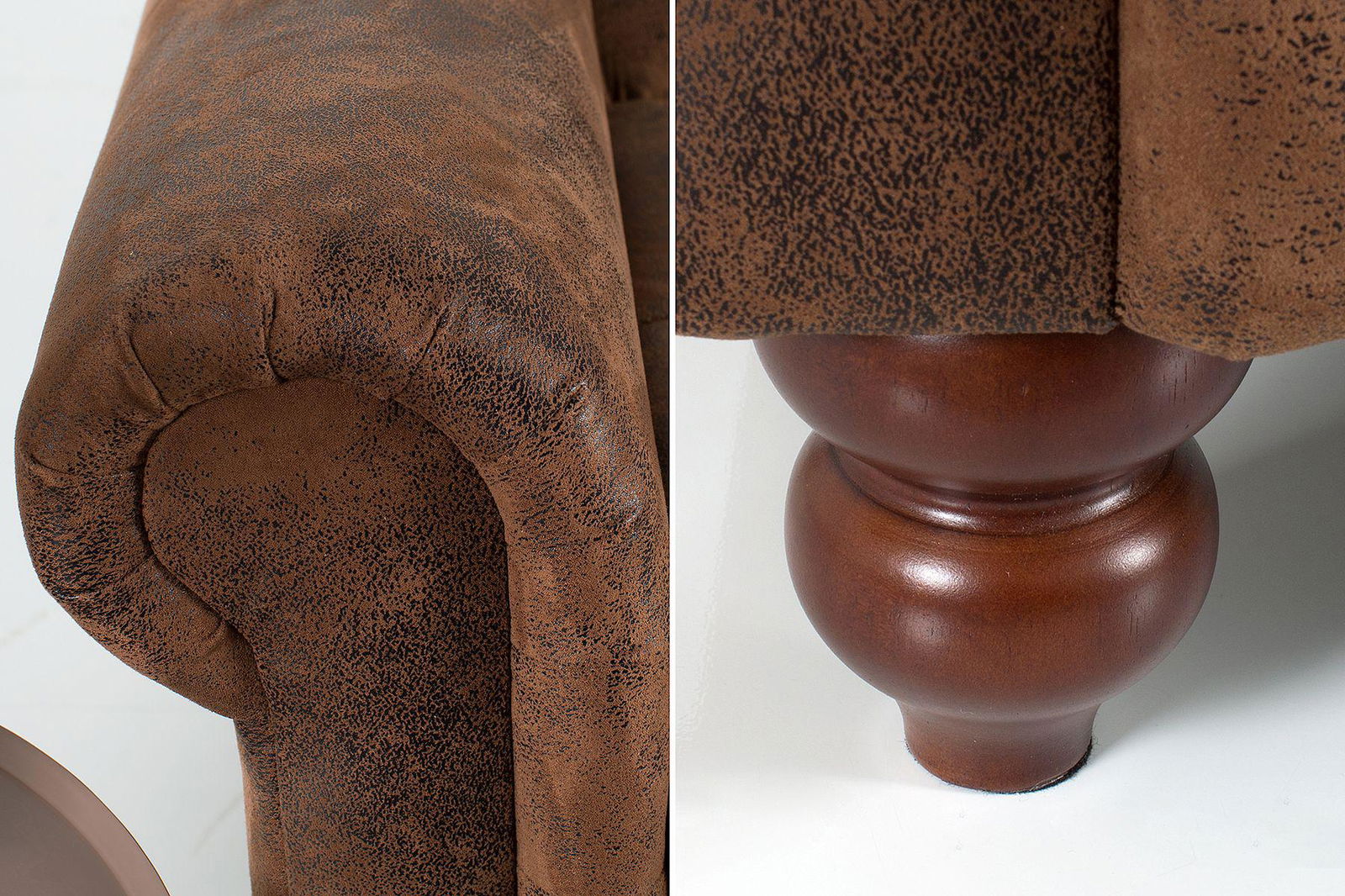 SOFA MAISON ANTYCZNY BRĄZ / 220 / 38535 / 40082 / INVICTA INTERIOR