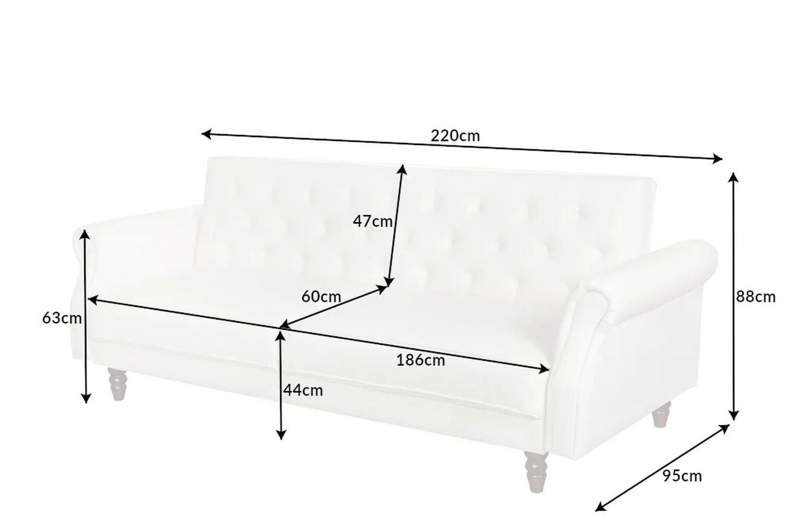 SOFA MAISON BIAŁA / 220 / 41498 / INVICTA INTERIOR / INVICTA INTERIOR