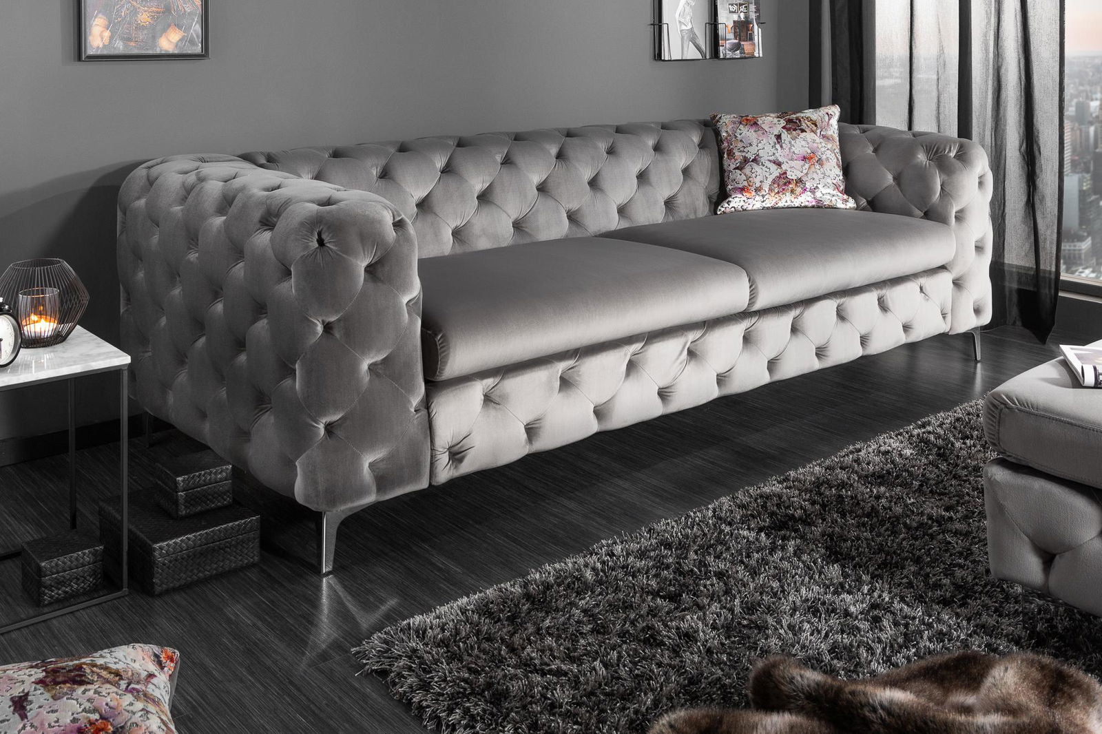 SOFA MODERN SZARA / 38714 / INVICTA INTERIOR