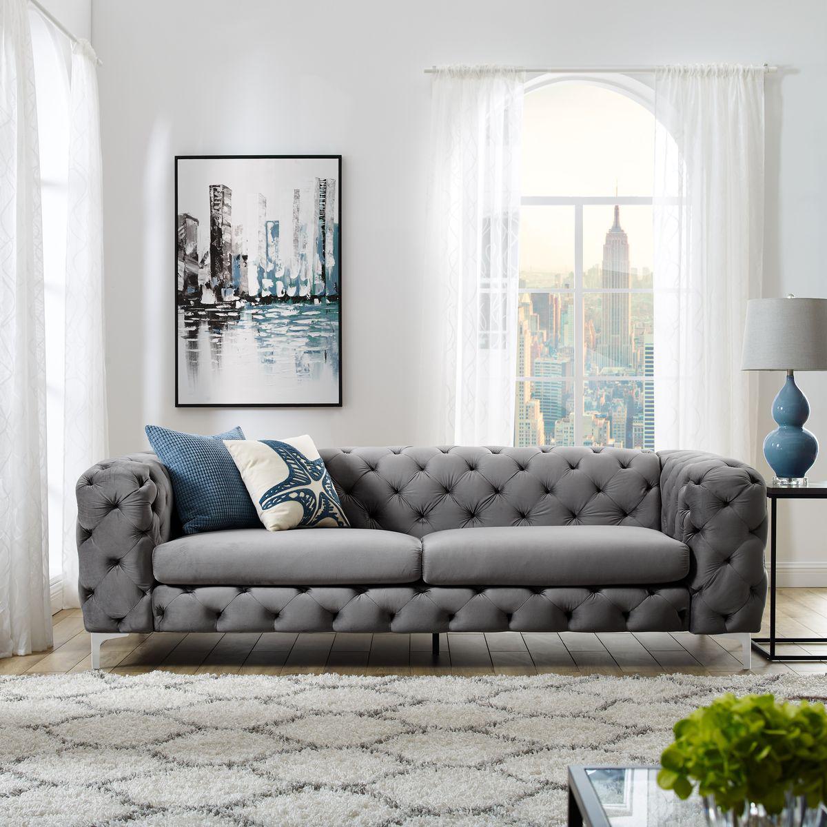 SOFA MODERN SZARA / 38714 / INVICTA INTERIOR