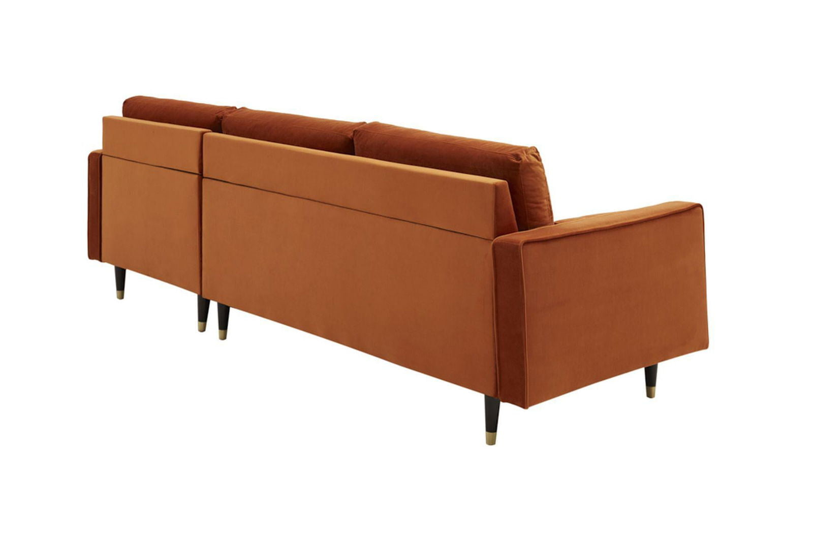 SOFA NAROŻNA COZY RUDA AKSAMIT / 40275 / INVICTA INTERIOR