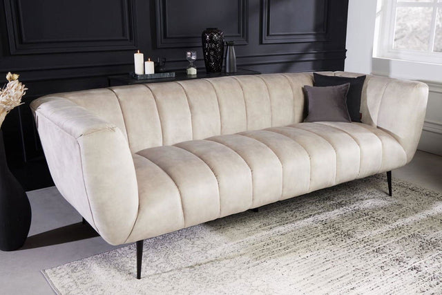SOFA NOBLESSE 225 CM SZAMPAŃSKI AKSAMIT / 43266 / INVICTA INTERIOR