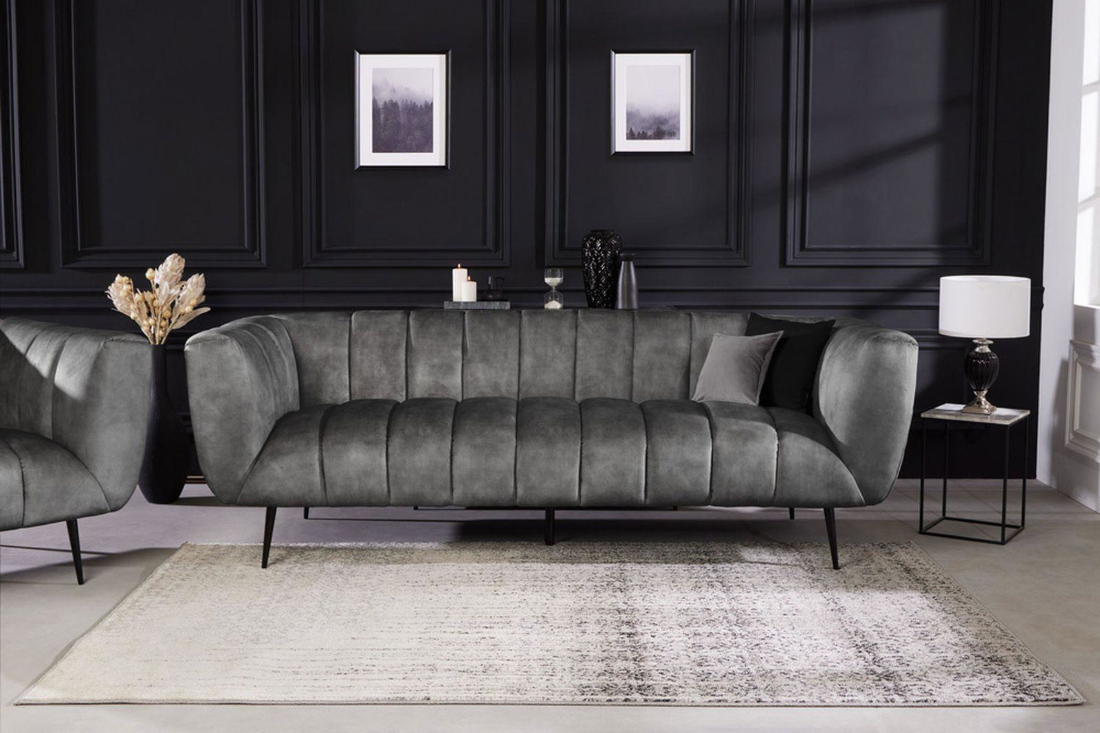 SOFA NOBLESSE 225 CM SZARA / 41248 / INVICTA INTERIOR / INVICTA INTERIOR