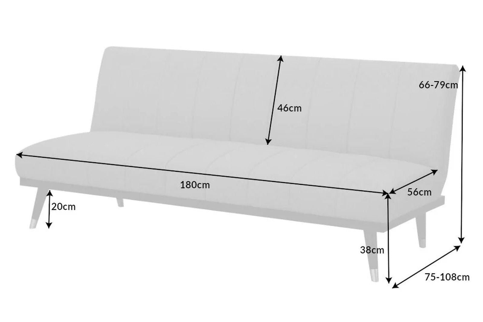 SOFA PETIT ROZKLADANA BEŻOWA/ 43522 / INVICTA INTERIOR