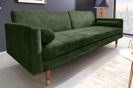SOFA ROZKŁADANA COUTURE CIEMNA ZIELEŃ / 42493 / INVICTA INTERIOR