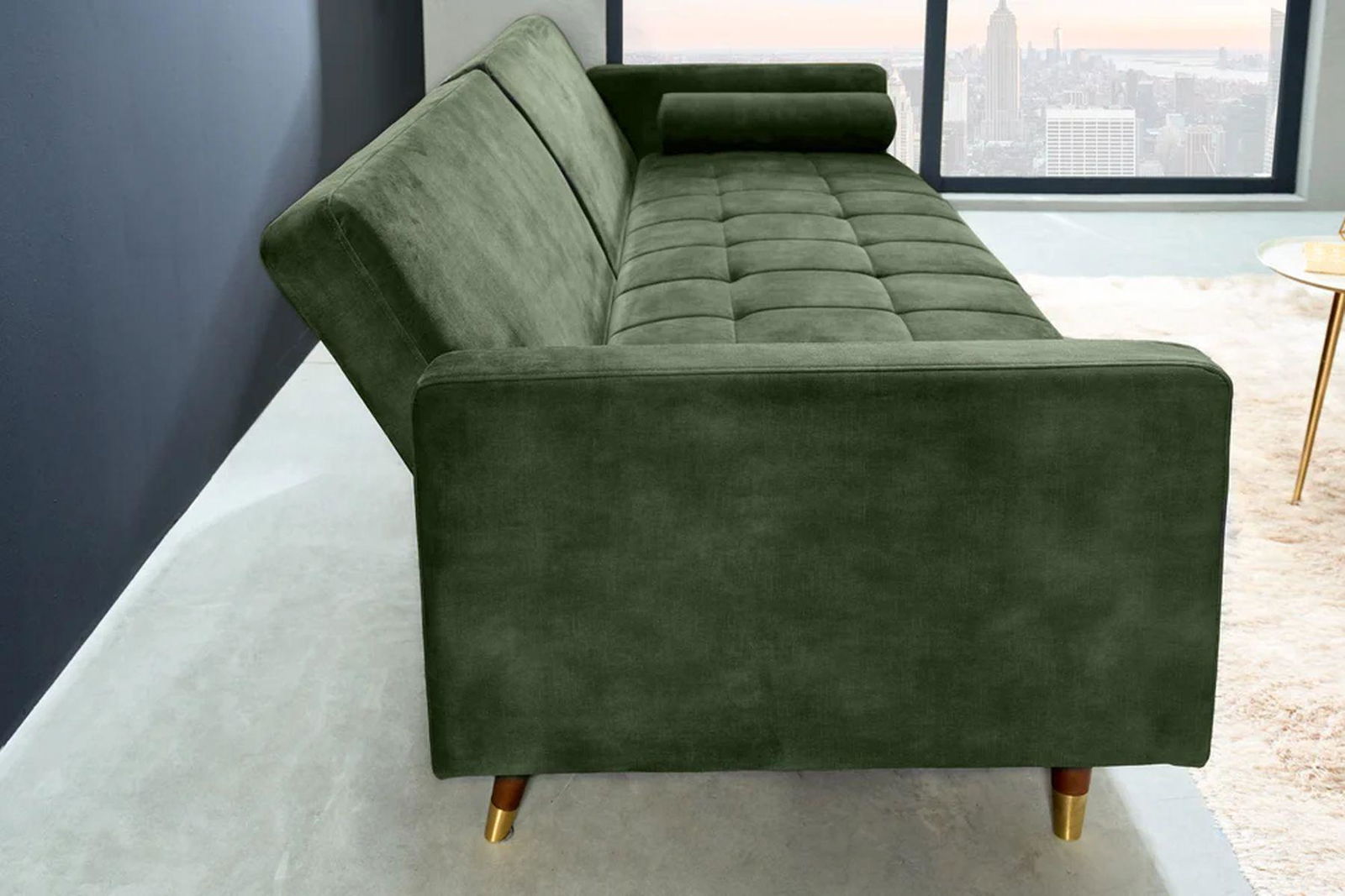 SOFA ROZKŁADANA COUTURE CIEMNA ZIELEŃ / 42493 / INVICTA INTERIOR